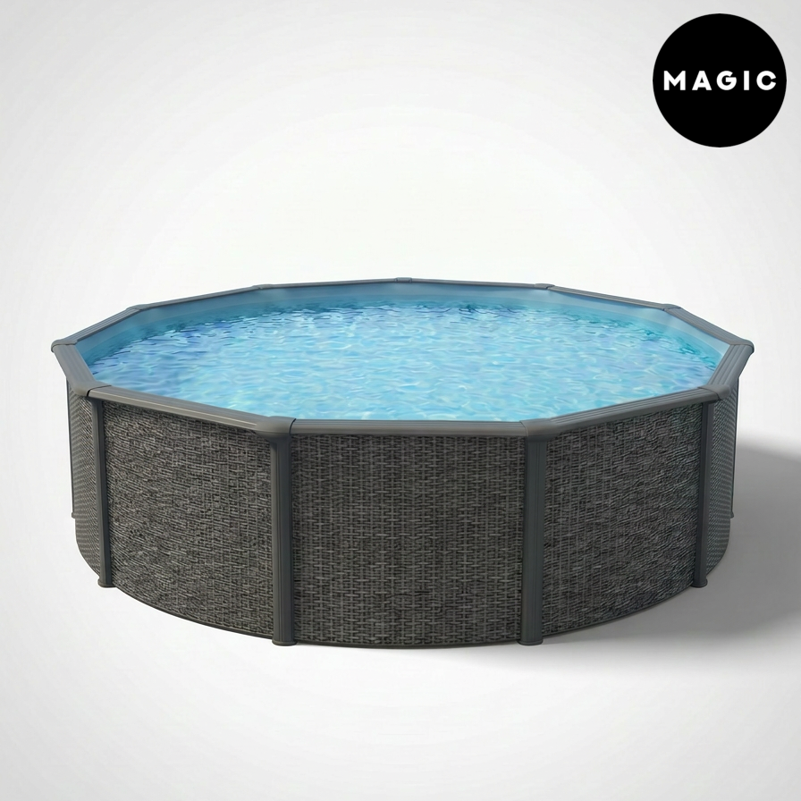 Бассейн Magic карк. морозоустойчивый круглый 300*132 Ротанг